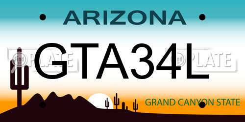 GTA34L Arizona License Plate