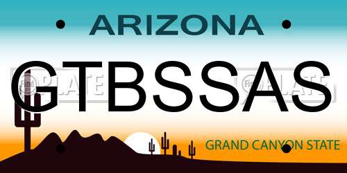 GTBSSAS Arizona License Plate