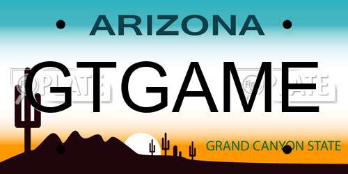 GTGAME Arizona License Plate