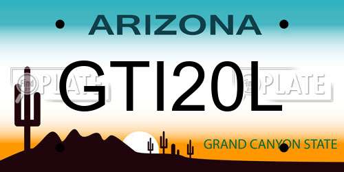 GTI20L Arizona License Plate