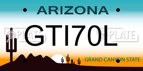GTI70L Arizona License Plate