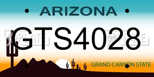 GTS4028 Arizona License Plate