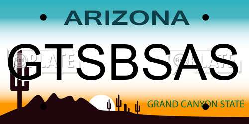 GTSBSAS Arizona License Plate
