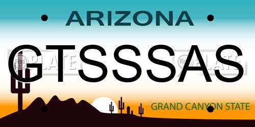 GTSSSAS Arizona License Plate