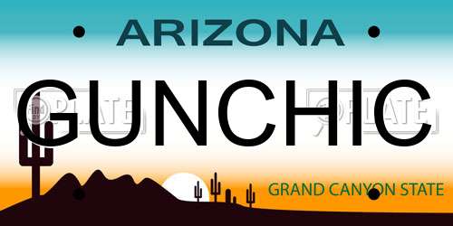 GUNCHIC Arizona License Plate