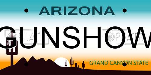 GUNSHOW Arizona License Plate