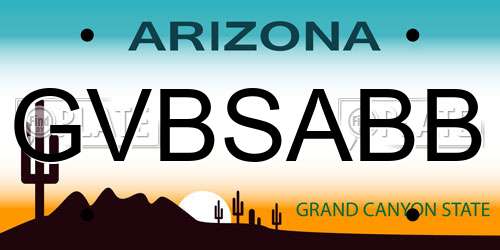GVBSABB Arizona License Plate