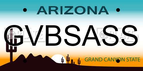 GVBSASS Arizona License Plate
