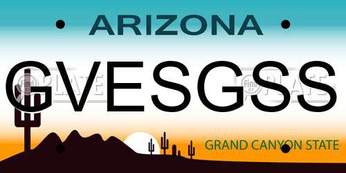 GVESGSS Arizona License Plate