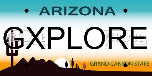 GXPLORE Arizona License Plate