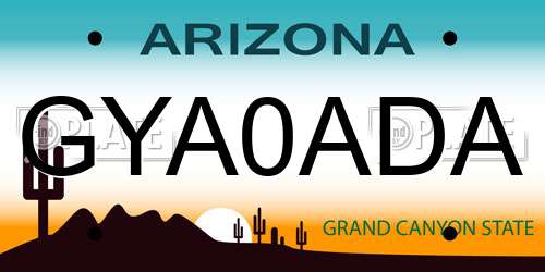 GYA0ADA Arizona License Plate