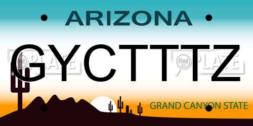 GYCTTTZ Arizona License Plate