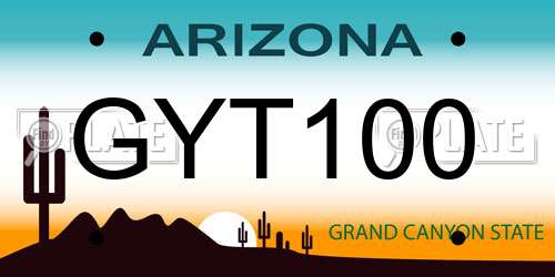 GYT100 Arizona License Plate