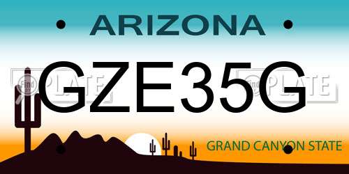 GZE35G Arizona License Plate