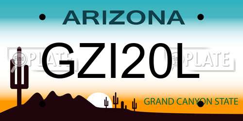 GZI20L Arizona License Plate