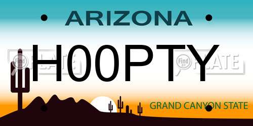 H00PTY Arizona License Plate