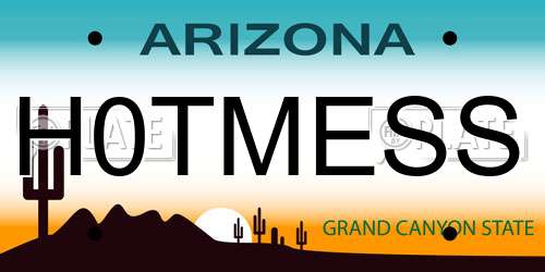 H0TMESS Arizona License Plate