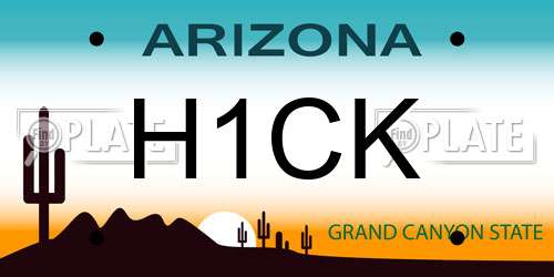 H1CK Arizona License Plate