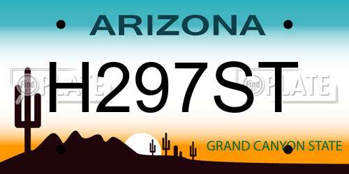 H297ST Arizona License Plate