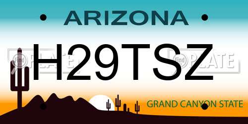 H29TSZ Arizona License Plate