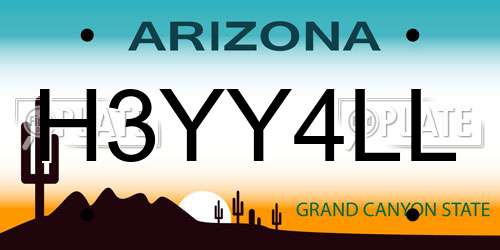 H3YY4LL Arizona License Plate
