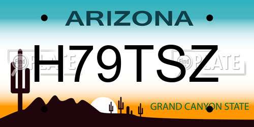 H79TSZ Arizona License Plate
