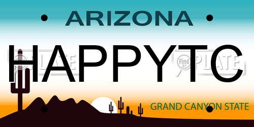 HAPPYTC Arizona License Plate