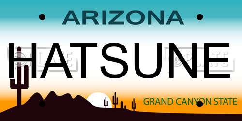 HATSUNE Arizona License Plate