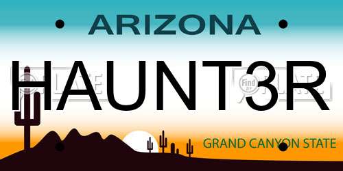 HAUNT3R Arizona License Plate