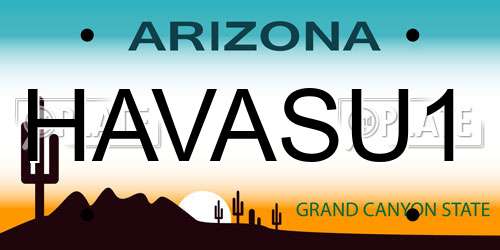 HAVASU1 Arizona License Plate