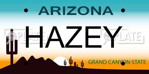 HAZEY Arizona License Plate