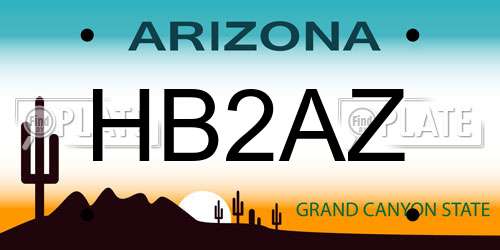 HB2AZ Arizona License Plate