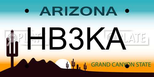 HB3KA Arizona License Plate
