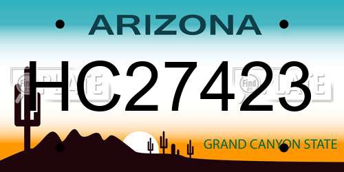 HC27423 Arizona License Plate