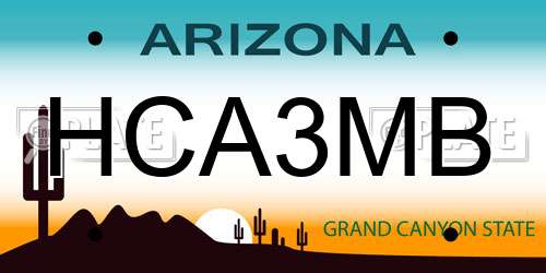 HCA3MB Arizona License Plate