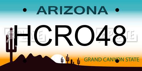HCRO48 Arizona License Plate