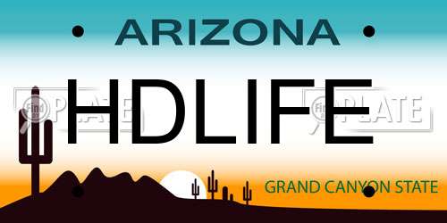 HDLIFE Arizona License Plate