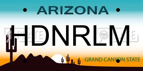 HDNRLM Arizona License Plate