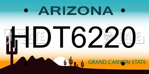 HDT6220 Arizona License Plate