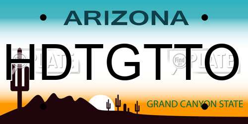 HDTGTTO Arizona License Plate