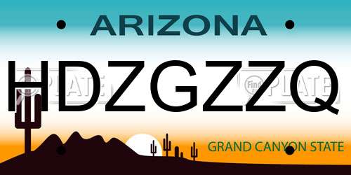 HDZGZZQ Arizona License Plate