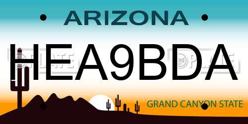 HEA9BDA Arizona License Plate