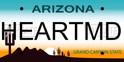 HEARTMD Arizona License Plate