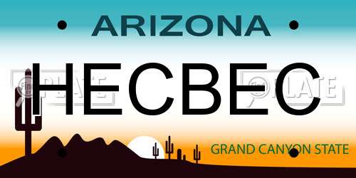 HECBEC Arizona License Plate