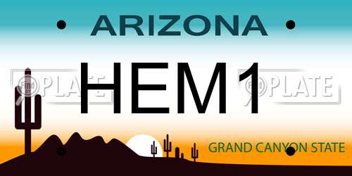 HEM1 Arizona License Plate