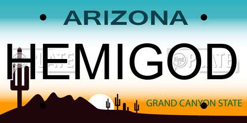 HEMIGOD Arizona License Plate