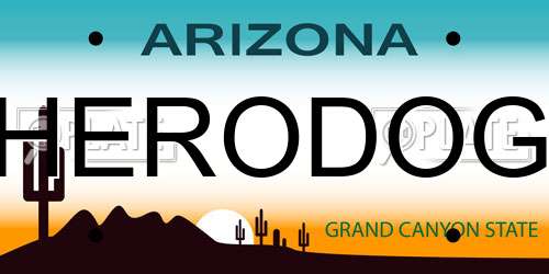 HERODOG Arizona License Plate