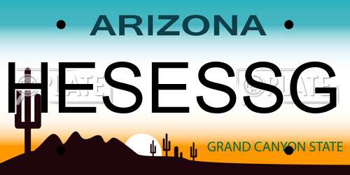 HESESSG Arizona License Plate