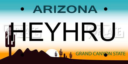 HEYHRU Arizona License Plate