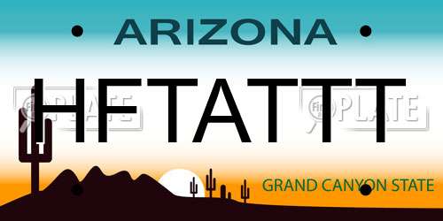 HFTATTT Arizona License Plate